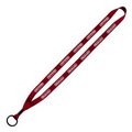 Economy Polyester Lanyard w/ Metal Crimp - 3/4"x36"